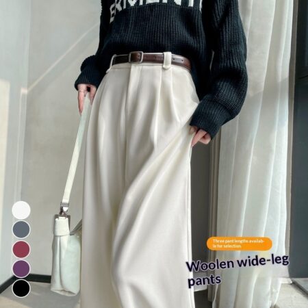 High-end Wool Suit Pants For Women In Autumn And Winter